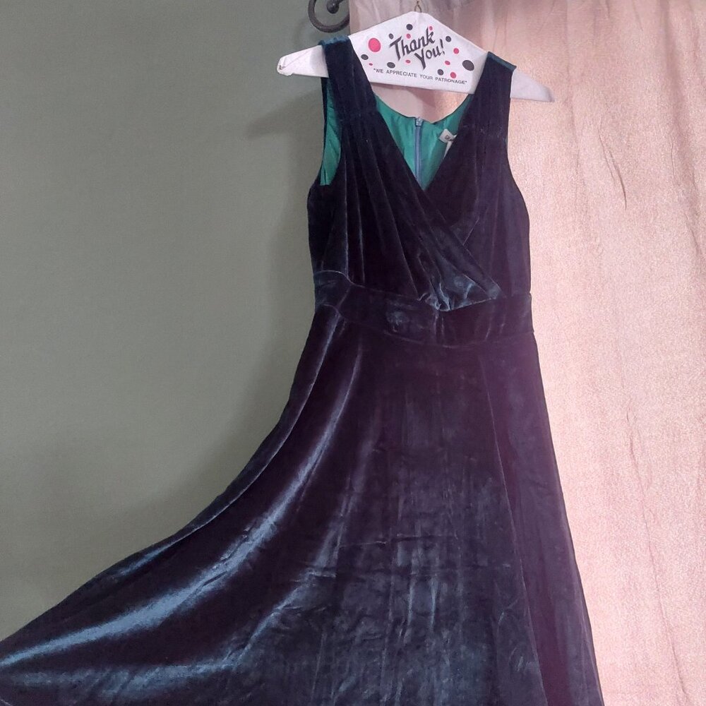 Green Velvet Dress